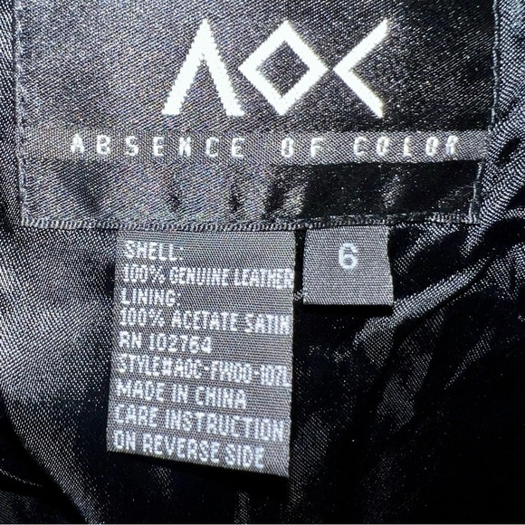 AOC Absence of Color Black Genuine Leather Pants Low Rise Flared Laser Cut 6 - Picture 14 of 15
